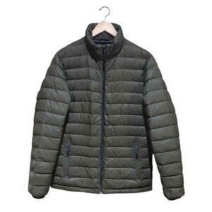 F.O.G. London Fog Men's Packable Light Down Quilted Puffer Jacket Green Small